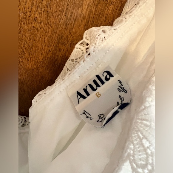 Arula size B white one shoulder tiered dress. New with tags. - Picture 3 of 7